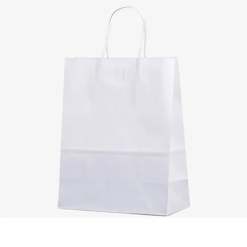 10PCS Kraft Paper Bags Reusable Grocery Shopping Gift Bags for Packaging Craft Gifts Wedding Business Retail Party Bags
