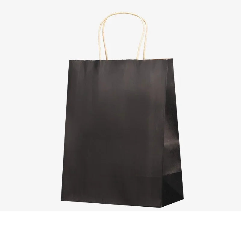 10PCS Kraft Paper Bags Reusable Grocery Shopping Gift Bags for Packaging Craft Gifts Wedding Business Retail Party Bags