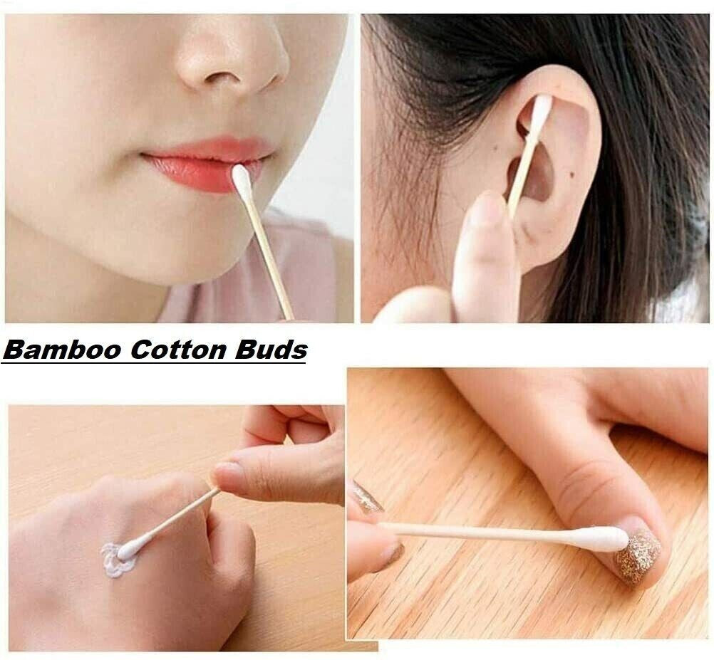200 PACK |BAMBOO COTTON BUDS | ECO FRIENDLY | BIODEGRADABLE | Certified Organic