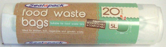 20 Ealapack Biodegradable Compostable Kitchen Food Waste Bin Bag