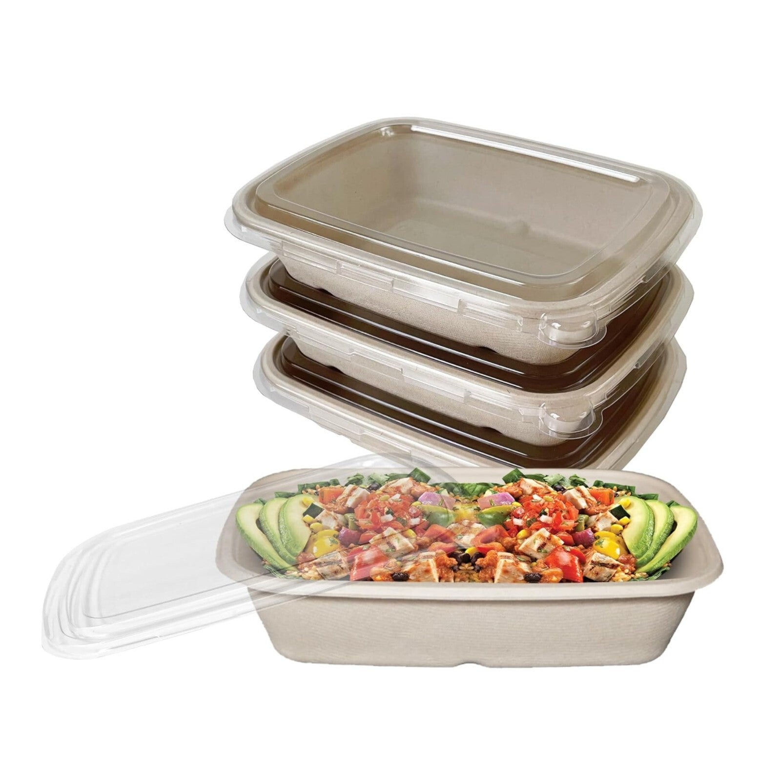 29Oz Compostable Bowls - Biodegradable Sugarcane Takeout Food Containers