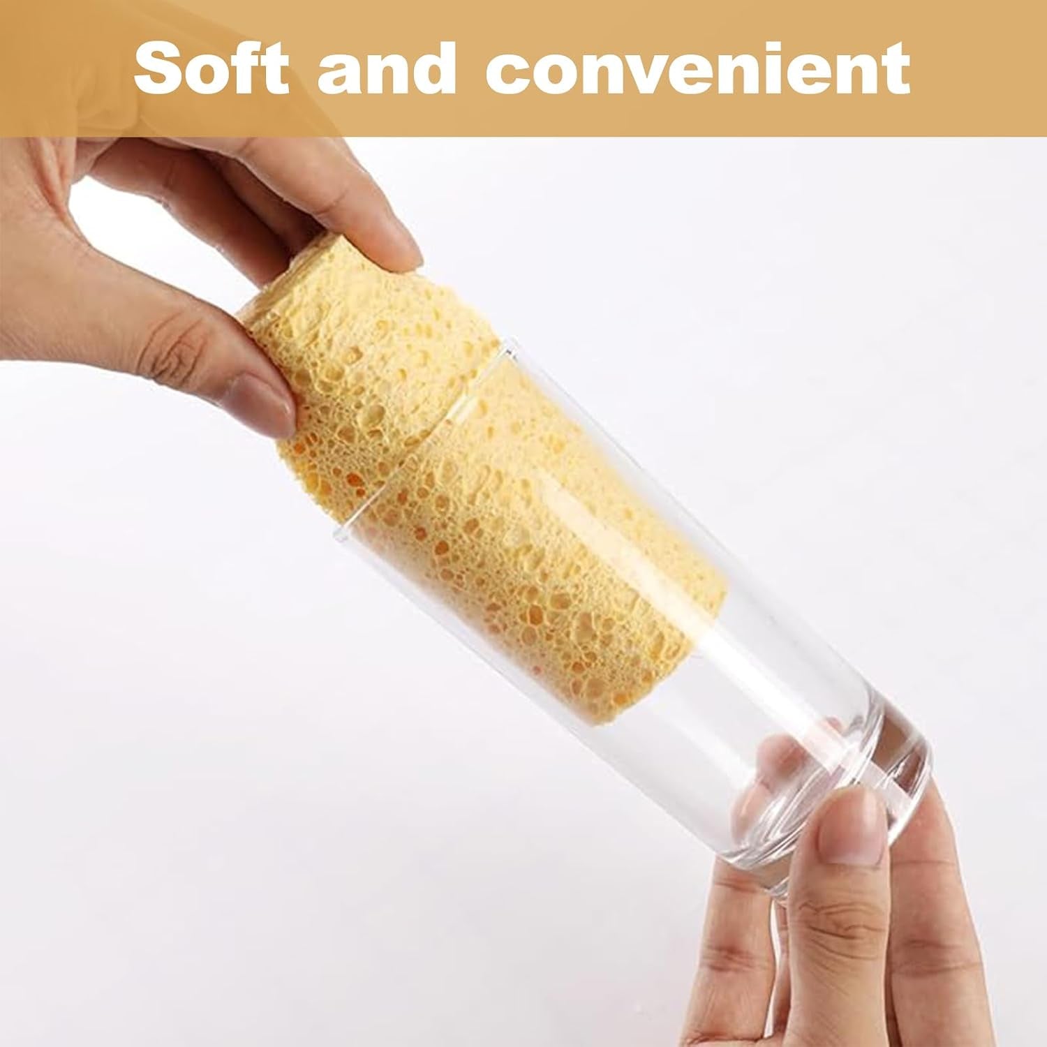 Eco Sponge Scourers Pack, 10Pcs Biodegradable Sponges, Plastic Free Washing up Pads Kitchen Cleaning Dish Pads Natural Biodegradable Scrubber Sponges for Heavy Duty Scrubbing