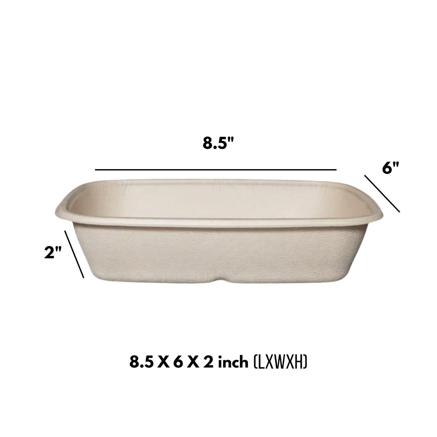29Oz Compostable Bowls - Biodegradable Sugarcane Takeout Food Containers