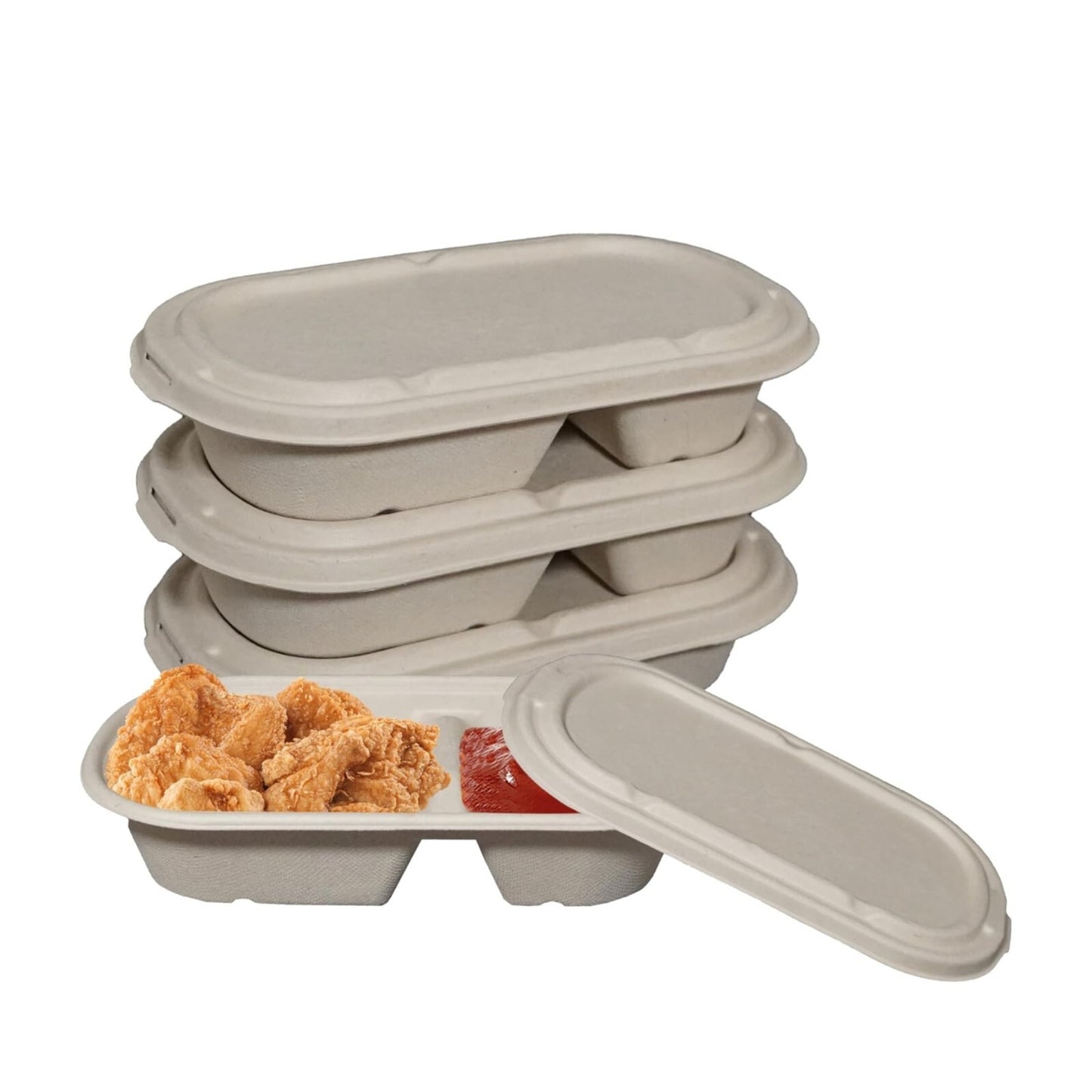 29Oz Compostable Bowls - Biodegradable Sugarcane Takeout Food Containers