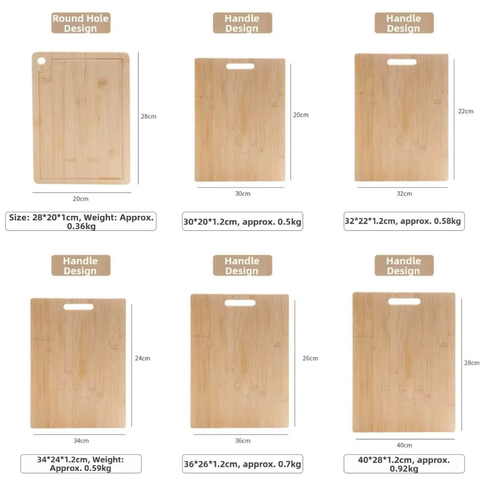 Eco-Friendly Bamboo Wooden Cutting Board Double-Sided Portable Cut Meat Chopping Board Durable Cutting Board Mats Camping