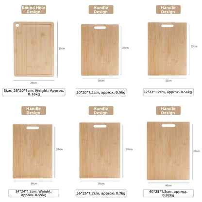 Eco-Friendly Bamboo Wooden Cutting Board Double-Sided Portable Cut Meat Chopping Board Durable Cutting Board Mats Camping