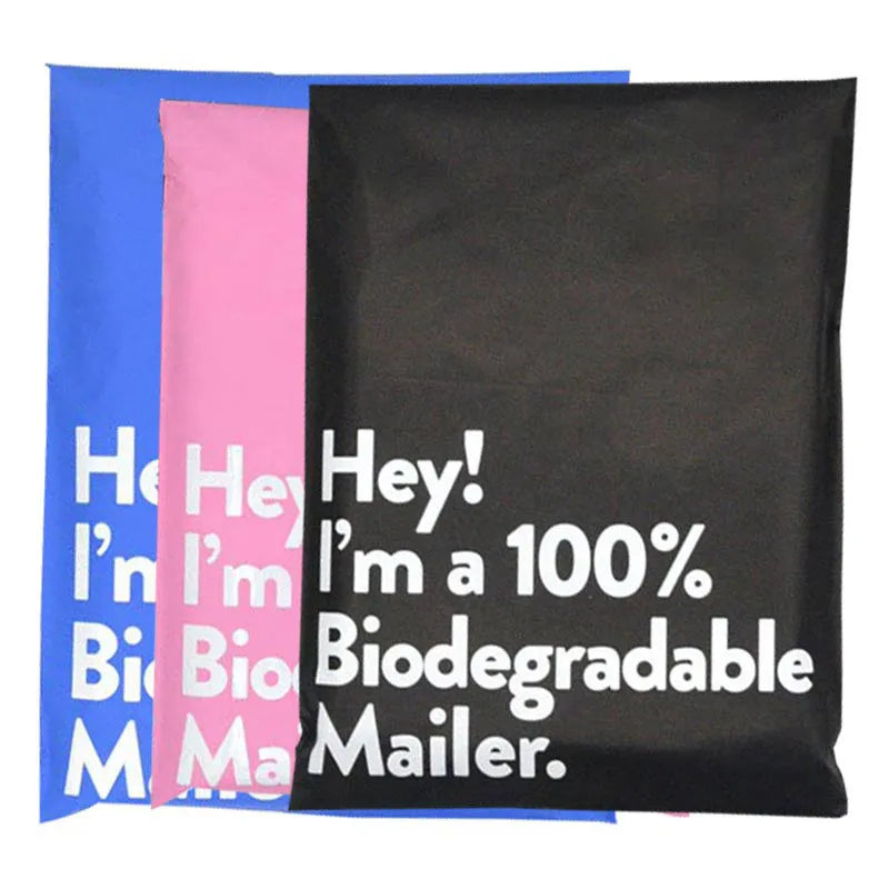 20Pcs/Lot New 100% D2W Biodegradable Courier Bag Clothing Package Express Bag Mailer Postal Bag Waterproof Self-Seal Pouch Bags