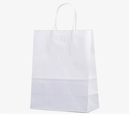10PCS Kraft Paper Bags Reusable Grocery Shopping Gift Bags for Packaging Craft Gifts Wedding Business Retail Party Bags