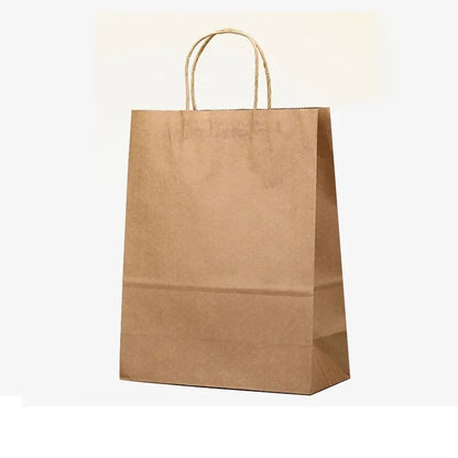 10PCS Kraft Paper Bags Reusable Grocery Shopping Gift Bags for Packaging Craft Gifts Wedding Business Retail Party Bags