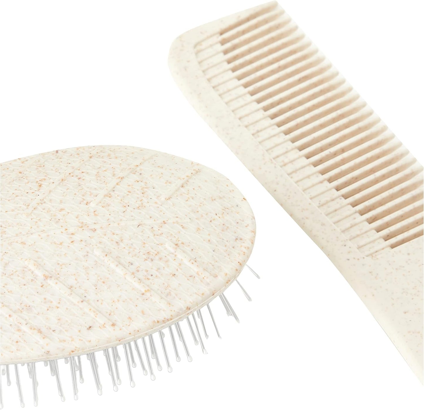Biodegradable Detangling Hair Set, Beige, 2 Count